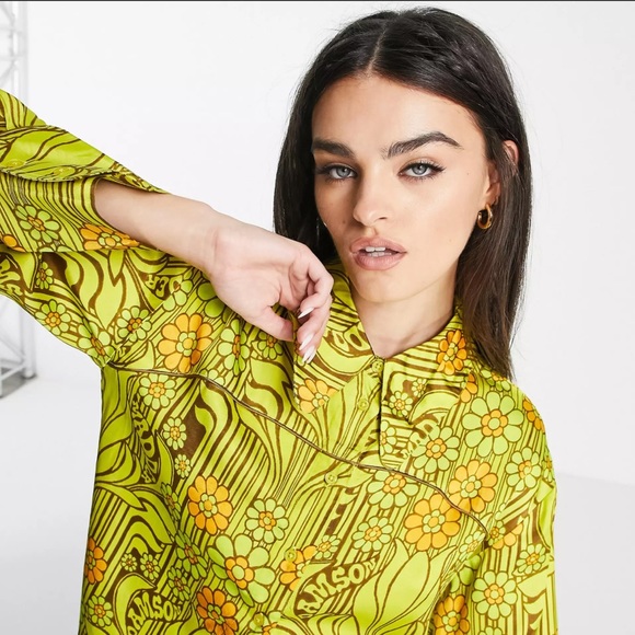 Damson Madder Tops - Damson Madder Floral Print Button-Up Top